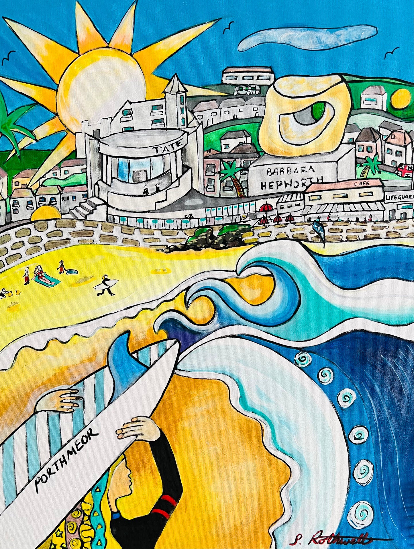 Porthmeor St.Ives A5 Greeting Card