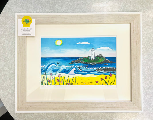 Godrevy Lighthouse Signed print