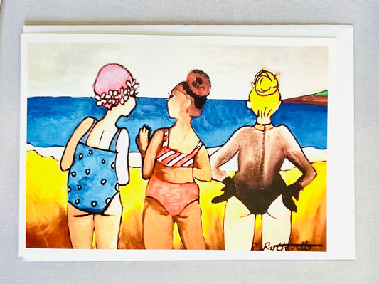 Beach Bums! Sea Swimmers! A5 Greeting Card