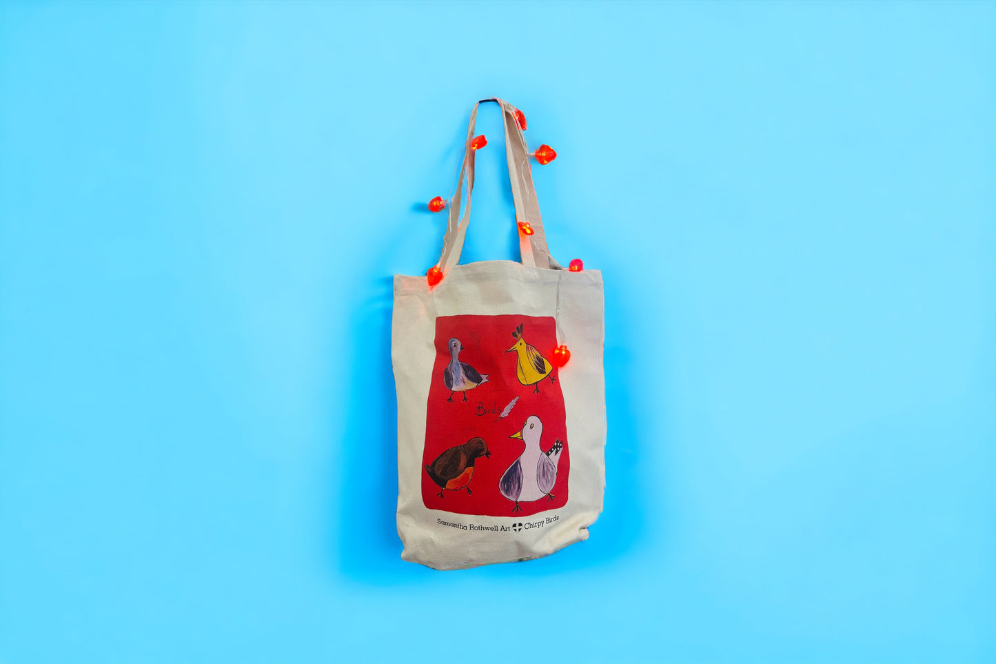 Chirpy Birds Art Tote Bag