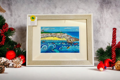 St.Ives Harbour Signed print